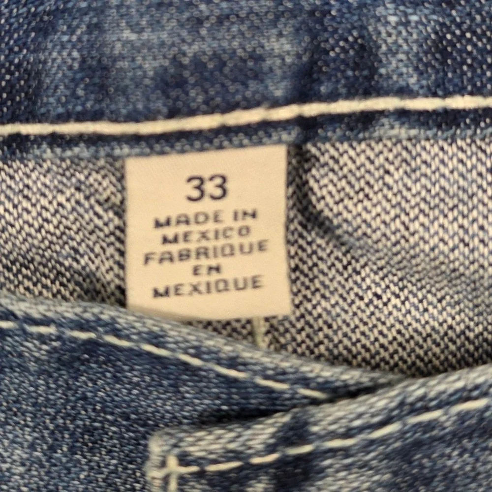 True Religion Skinny Jeans Mens 33 Blue Medium Wash Horseshoe Stitch Cotton‎